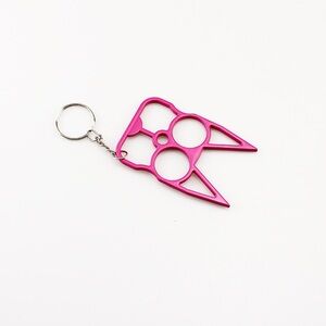 Pink Aluminum Self-Defense Keychain Knuckle Tool